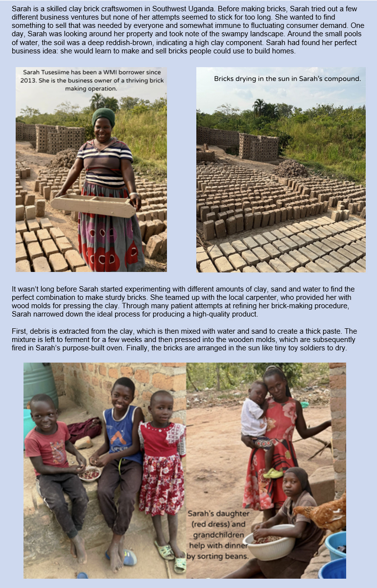 Sarah's Brickmaking